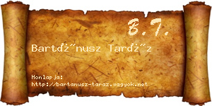 Bartánusz Taráz névjegykártya
